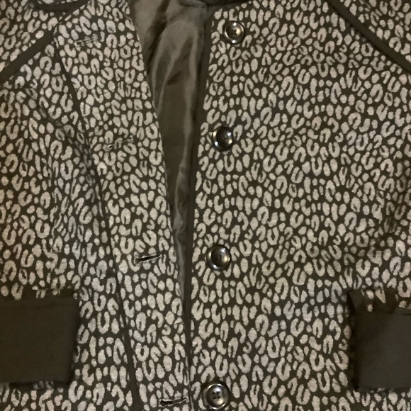 SANDRO SPORTSWEAR PATTERNED/ BUTTON-UP JACKET WITH TIE-UP BELT/ Size L - Picture 11 of 15